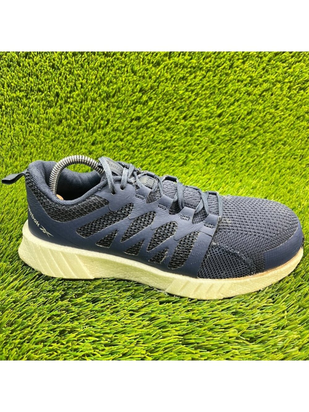 Reebok Fusion Flexweave Mens Size 7.5M Blue Composite‎ Toe Work Shoes Sneakers